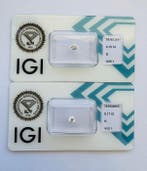 Zonder minimumprijs - 2 pcs Diamant (Natuurlijk) - 0.32 ct -, Nieuw