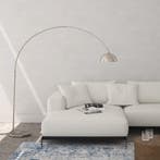 Booglamp Arcus, staal, retro-stijl, 60W - Mat nikkel, Verzenden, Nieuw