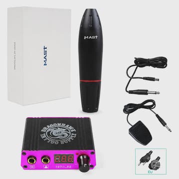 Mast K2 Draadloze Tattoomachine Set met Voeding - 3.5mm Slag, Verzenden, Nieuw