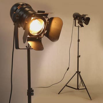 Industriële Tripod Vloerlamp - Retro Studio Verlichting Zwar, Verzenden, Nieuw