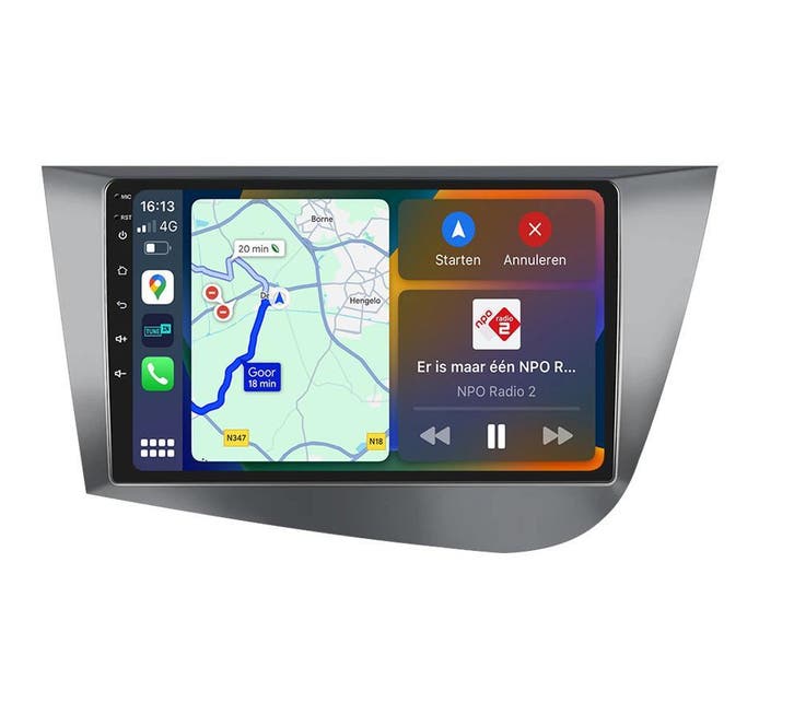 Seat Leon MK2 Navigatie Radio met Apple Carplay Android Auto, Auto diversen, Autoradio's, Nieuw, Ophalen of Verzenden