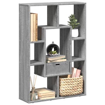vidaXL Boekenkast 63x20x90 cm bewerkt hout grijs sonoma, Verzenden, Nieuw, Overige houtsoorten