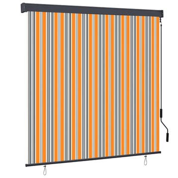 vidaXL Rolgordijn Geel en Blauw 180 x 250 cm Stof en, Huis en Inrichting, Stoffering | Gordijnen en Lamellen, Verzenden, Nieuw