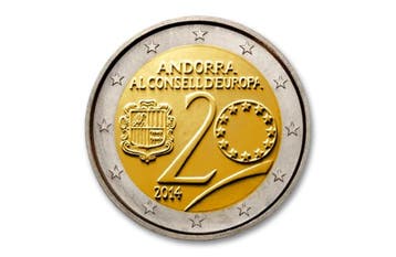 2 euro Raad van Europa 2014 - Andorra, Postzegels en Munten, Munten | Europa | Euromunten, Verzenden