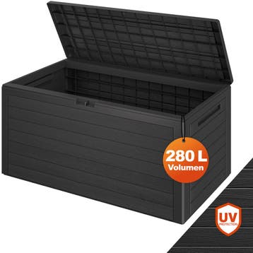 Kussenbox Woody Antraciet 280L houtlook (Schuurtjes-Rekken), Verzenden, Nieuw