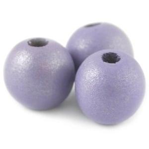 10 x Houten Kralen Rond 12mm Lavendel paars ibiza, Ophalen of Verzenden, Nieuw, Kraal