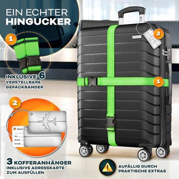 Kofferset - 3 delig - Trolley - Reiskoffer set - Zwart - Til, Verzenden, Zo goed als nieuw