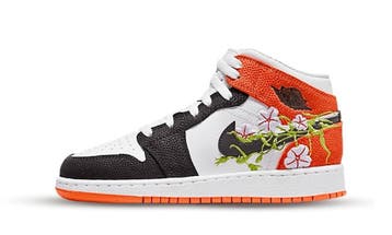 Jordan 1 Mid SE Basketball Blossom (GS), Nieuw