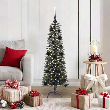 vidaXL Kunstkerstboom met 150 LED Groen 120 cm PVC en, Verzenden, Nieuw