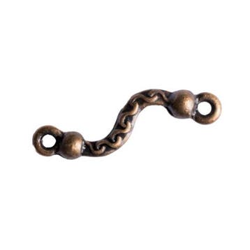 10 x metalen verdeler roodkoper kleur 23 x 7,5mm oogje: 1mm, Ophalen of Verzenden, Nieuw, Tussenstuk of Tussenkraal