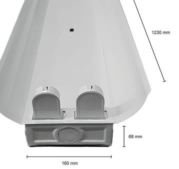 Opbouw TL-armatuur met reflector voor 2x T8 G13 LED TL-bu..., Ophalen of Verzenden, Nieuw