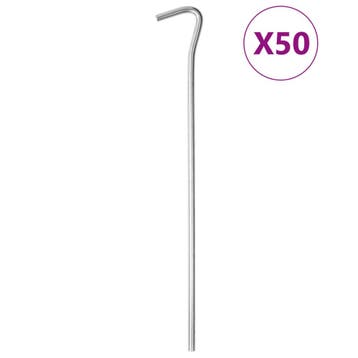 vidaXL Tentharingen 50 st Ø5 mm 23 cm gegalvaniseerd staal, Verzenden, Nieuw