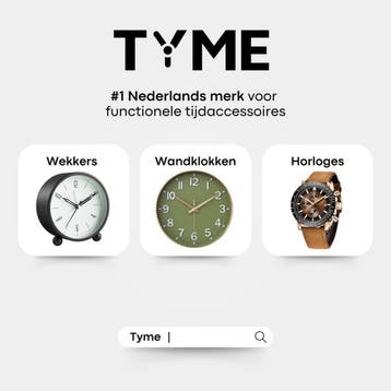 Tyme Florence Heren Horloge - 45mm Bruin/Bruin - Horloges, Ophalen of Verzenden, Nieuw
