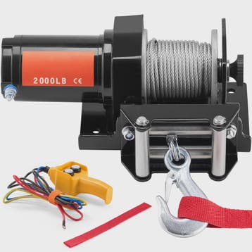 Elektrische Lier 2000lbs voor ATV/UTV - Staalkabel & Afstand, Verzenden, Nieuw