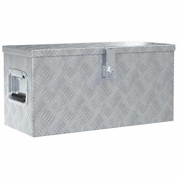 vidaXL Aluminium kist 61,5x26,5x30 cm zilverkleurig, Doe-het-zelf en Verbouw, Verzenden, Nieuw
