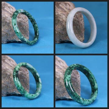 jadeiet Natuurlijke jadeiet - armband - uit één stuk, Antiek en Kunst