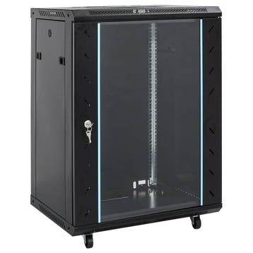 vidaXL Netwerkkast 15U 19 IP20 60x45x86 cm zwart, Verzenden, Nieuw