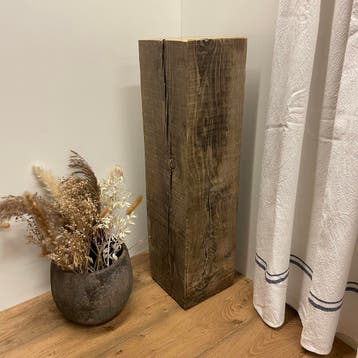 Handgemaakte winddroog eiken sokkels / zuilen – 20x20 cm, Verzenden, Nieuw