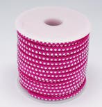 1 meter Imitatie leer 3mm met zilver aluminium studs deep..., Ophalen of Verzenden, Nieuw, Draad