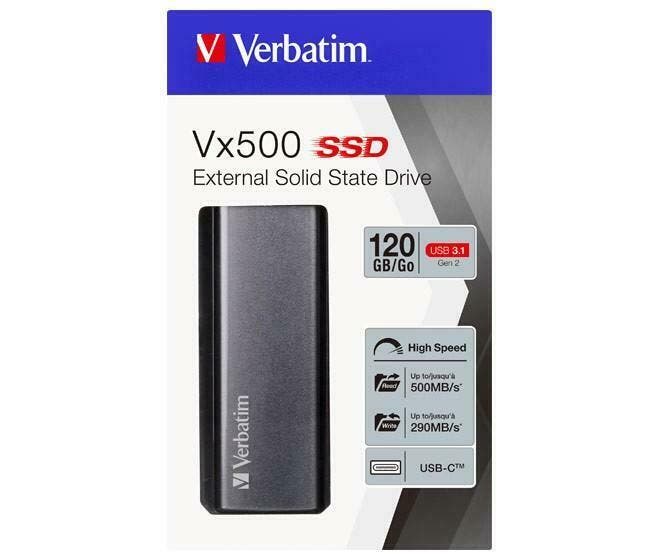 Verbatim | SSD | 120 GB | USB 3.1 | Gen2 | VX, Audio, Tv en Foto, Fotografie | Geheugenkaarten, Nieuw, Verzenden