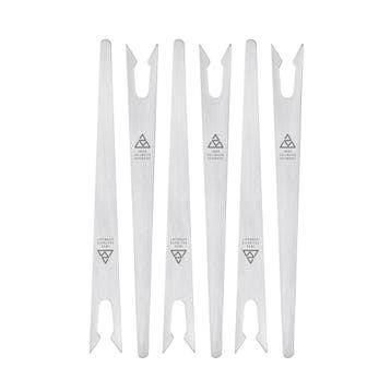 Triangle antipasti vorkjes set 50 stuks van roestvrij sta..., Ophalen of Verzenden, Nieuw, Rvs of Chroom, Bestekset