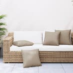 vidaXL Bankkussens 4 st 40x40 cm stof taupe, Verzenden, Nieuw