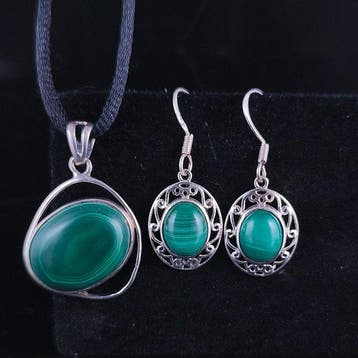 malachiet Sieraden- 12.04 g - (3), Verzamelen
