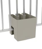 GreenUp Balkon Plantenbak - Zijdegrijs, Kunststof, Vierkant, Nieuw, 30 tot 60 cm