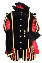 Piet Fluweel Met Cape Malaga Zwart-Rood - S, Verzenden, Nieuw