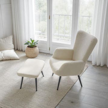 Fauteuil Hygge gestoffeerd, ergonomisch, draagkracht 150 kg, Verzenden, Nieuw