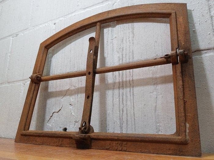 Industrial Raam - Antique Cast Iron Arched Window Frame -, Antiek en Kunst, Curiosa en Brocante