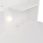 Kaptafel / Schminktafel Malia - Incl. Spiegel en LED - Wit, Verzenden, Nieuw