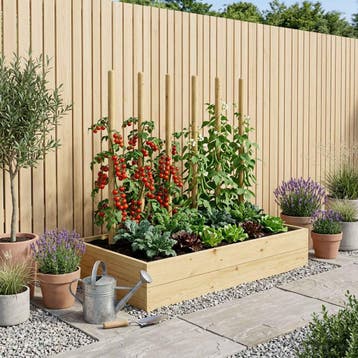 vidaXL Schuttingpalen 15 st Bruin 120 cm Massief grenenhout, Tuin en Terras, Verzenden, Nieuw