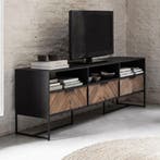 *WOONWINKEL* DTP Home Criss Cross TV-meubel Visgraat Zwart 1, Verzenden, Nieuw