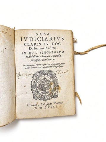 I. Andreae - Ordo Iudiciarivs Claris Ivris - 1573, Antiek en Kunst
