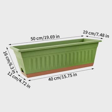 Set van 4 Rechthoekige Bloempotten - Decoratief & Veelzijdig, Verzenden, Nieuw