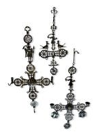 Kruis (3) - Brons - 1970-1980 - Set van 3 Byzantijnse