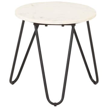 vidaXL Salontafel 40x40x40 cm echt steen met marmeren, Overige materialen, Minder dan 50 cm, 50 tot 100 cm, Verzenden