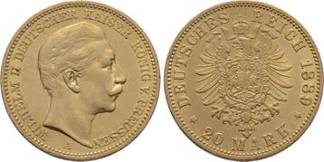 20 Mark 1889 A Pruisen Wilhelm Ii 1888-1918, Verzenden