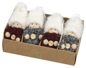 Meisjes kabouter hangers Rood Grijs 7 cm set van 4 stuks, Ophalen of Verzenden, Nieuw