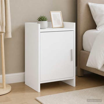 vidaXL Nachtkastjes 2 st Wit 40 x 30 x 60 cm Bewerkt hout, Minder dan 45 cm, Verzenden, Nieuw, 55 tot 70 cm