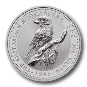Kookaburra 1 oz 1995 (154.247 oplage), Verzenden, Losse munt, Zilver