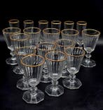 Drinkservies (18) - verticale kosten - 24 kt goud