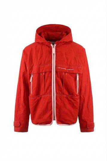 Pop Trading Company Jas in maat L Rood, Verzenden, Zo goed als nieuw, Overige kleuren, Pop Trading Company