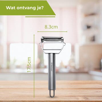 HI NATURE™ Dunschiller &amp; Spiraalsnijder - 2-in-1, Ophalen of Verzenden, Zo goed als nieuw