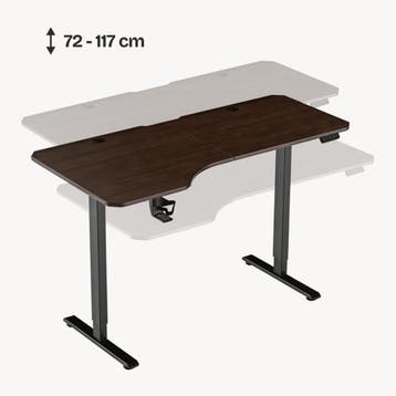 Game bureau Stryn zit sta elektrisch 160x60/75x72-117 cm wal, Verzenden, Nieuw
