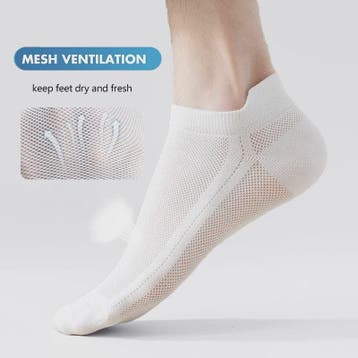 10/20 Paar Heren Enkel Sokken - Ademend Mesh, Sport & Casual, Verzenden, Nieuw