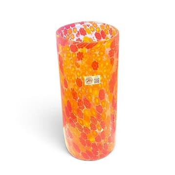 Vaas - Grote vaas met millefiori-murrine - 28 cm -