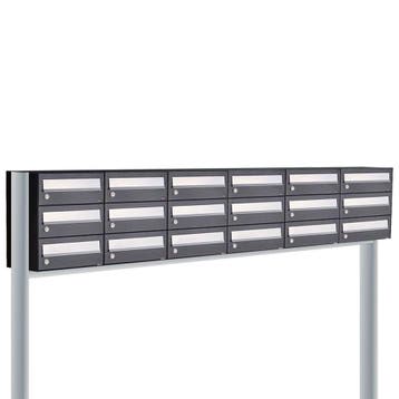 Brievenbusunit Hive set vrijstaand 6-breed, 3-hoog - zwart, Verzenden, Nieuw