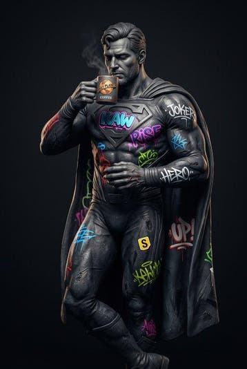 MEDSAN - Graffiti Superman () - UNIQUE WORK